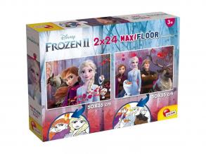 Jégvarázs 2 az 1-ben maxi 2x24db-os puzzle és színező 50x35cm - Lisciani
