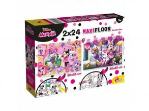 Minnie egér 2 az 1-ben maxi 2x24db-os puzzle és színező 50x35cm - Lisciani