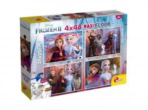 Jégvarázs II 2 az 1-ben maxi 4x48db-os puzzle és színező 35x25cm - Lisciani