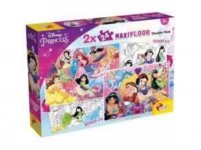 Disney Hercegnők 2 az 1-ben 2x24db-os maxi puzzle és színező - Lisciani