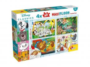 Disney Klasszikusok 2 az 1-ben maxi 4x48db-os puzzle és színező 35x25cm - Lisciani