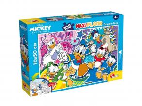 Disney Kacsamesék 2 az 1-ben 108 db-os puzzle és színező 70x50cm - Lisciani