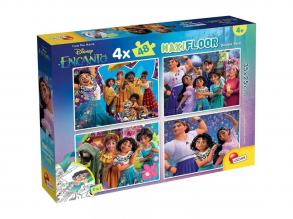 Disney Encanto 2 az 1-ben maxi 4x48db-os puzzle és színező 35x25cm - Lisciani