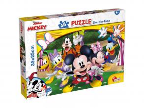 Mickey egér 2 az 1-ben 48db-os puzzle és színező 35x25cm - Lisciani