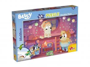Bluey esti mese 2 az 1-ben 24db-os puzzle és színező 35x25cm - Lisciani