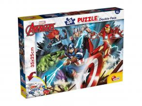 Bosszúállók 2 az 1-ben 48db-os puzzle és színező 35x25cm - Lisciani
