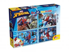 Pókember 2 az 1-ben maxi 4x48db-os puzzle és színező 35x25cm - Lisciani