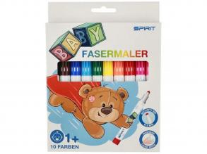Spirit: Színes bébi 10db-os kimosható filctoll szett