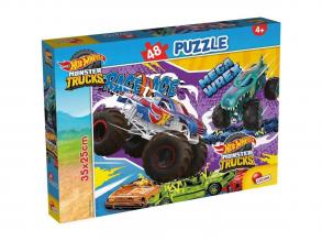 Hot Wheels Monster trucks 48db-os puzzle 35x25cm - Lisciani