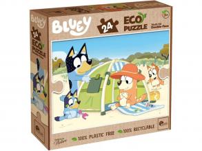 Bluey nyaraláson 2 az 1-ben 24db-os Eco maxi puzzle és színező 70x50cm - Lisciani