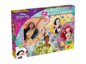 Disney hercegnők 2 az 1-ben 24db-os puzzle és színező 35x25cm - Lisciani