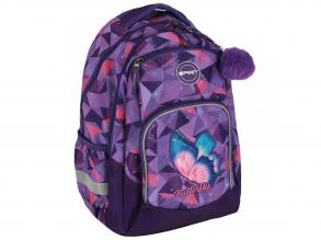 Spirit: Butterfly pillangó 3D mintás lekerekített iskolatáska, hátizsák 34x26x44cm