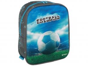 Spirit: Football Champion focis 3D mintás lekerekített ovis hátizsák 30x25x12cm