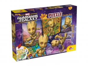 Marvel Groot 2 az 1-ben 250 db-os puzzle és színező 50x35cm - Lisciani