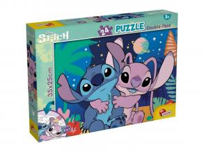 Stitch 2 az 1-ben 24db-os puzzle és színező 35x25cm - Lisciani