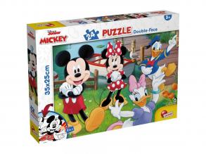 Mickey egér 2 az 1-ben 24db-os puzzle és színező 35x25cm - Lisciani