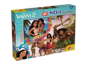Vaiana 2 2 az 1-ben 48db-os puzzle és színező 35x25cm - Lisciani