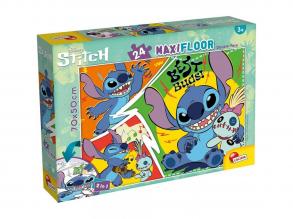 Disney Stitch 2 az 1-ben maxi 24db-os puzzle és színező 70x50cm - Lisciani