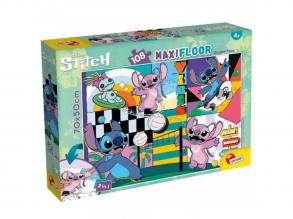 Stitch 2 az 1-ben 108db-os puzzle és színező 70x50cm - Lisciani