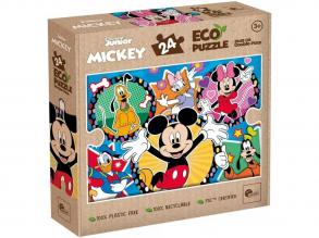 Mickey Egér és barátai 2 az 1-ben 24db-os Eco mini puzzle és színező 35x25cm - Lisciani