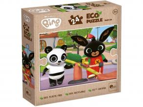 Bing és Pandó a játszótéren 24db-os Eco mini puzzle 35x25cm - Lisciani