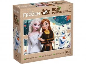 Jégvarázs testvérek 2 az 1-ben 48db-os Eco mini puzzle és színező 35x25cm - Lisciani