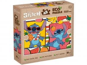 Lilo és Stitch gyümölcsös kaland 2 az 1-ben 48db-os Eco mini puzzle és színező 35x25cm - Lisciani