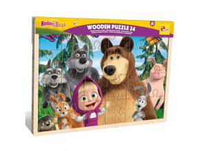 Mása és a Medve 24db-os fa keretes puzzle - Lisciani