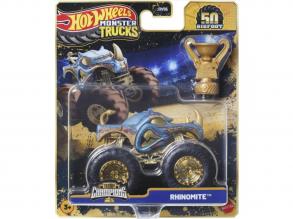 Hot Wheels Monster Trucks: Rhinomite bajnok monster kisautó serleggel 1/64 - Mattel