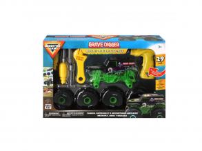 Hot Wheels Monster Jam Mechanix: Grave Digger szerelhető autó szerszámokkal, 1:18