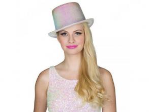 Fluoreszkáló kalap, 12 cm - fehér