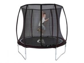 Trambulin biztonsági hálóval, fekete, 244 cm