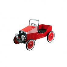 Oltimer piros pedálos autó