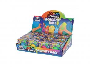 Színváltós nyomogatós puha kislabda, 6,5 cm, többféle, 1 db