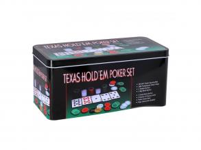 Texas Holdem 200 darabos pókerkészlet dobozban