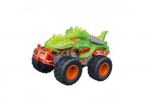 Monstertruck dino autó zöld, fénnyel és hanggal