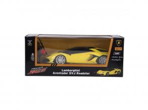 Rádiótávirányítású autó Lamborghini Aventador sárga, 1:24