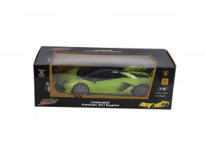 Rádiótávirányítású autó Lamborghini Aventador neonzöld, 1:16