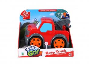 KiddyGo autó pick up teherautó 19 cm, fény- és hanghatásokkal, piros