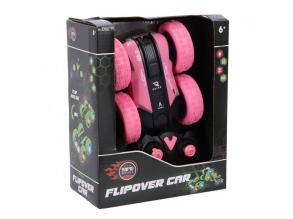 Rádióvezérelt Flipover 360 fokban átforduló autó, rózsaszín
