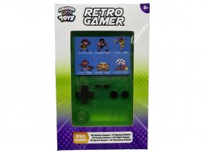 Amazing Cool Arcade retro játékkonzol színes képernyővel, 7 cm átlátszó zöld