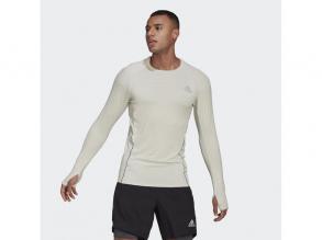 Adi Runner Ls Adidas férfi fémes szürke színű futó hosszú ujjú póló