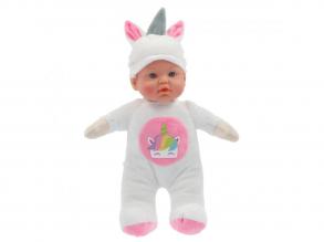 Puhatestű baba, 31 cm, egyszarvú vagy medve