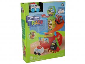 Emeletes mini versenypálya szett, 1 autóval, 10 részes