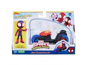 Pókember: Póki és csodálatos barátai Miles Morales játékfigura motorral - Hasbro