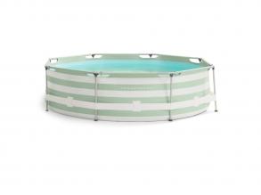 Swim Essentials csővázas felállítható medence, vintage zöld, O 305 x 76 cm