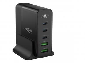 Intelligens USB töltő 140 W GaN technológiával