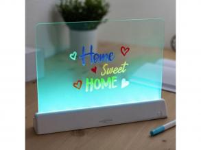 LED festő- és rajztábla , LED dekoráció , hangulatvilágítás , elemes , USB , RGB , Ansmann