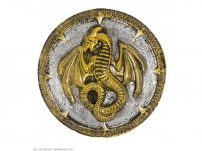 Sárkány pajzs fogantyúval 48 cm-es