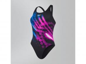 Plmt Pbck Af Speedo női fekete/kék/pink színű úszódressz